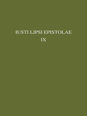 cover image of Iusti Lipsi Epistolae. Pars IX